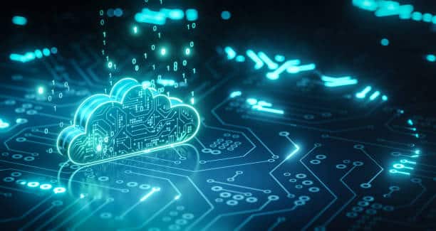 Business executive puzzled over unexpected cloud billing charges on a laptop screen