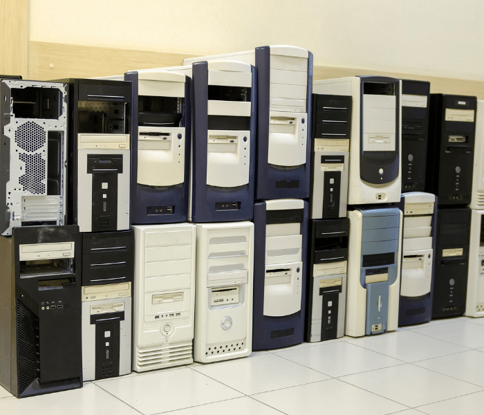 Server room with outdated equipment ready for migration